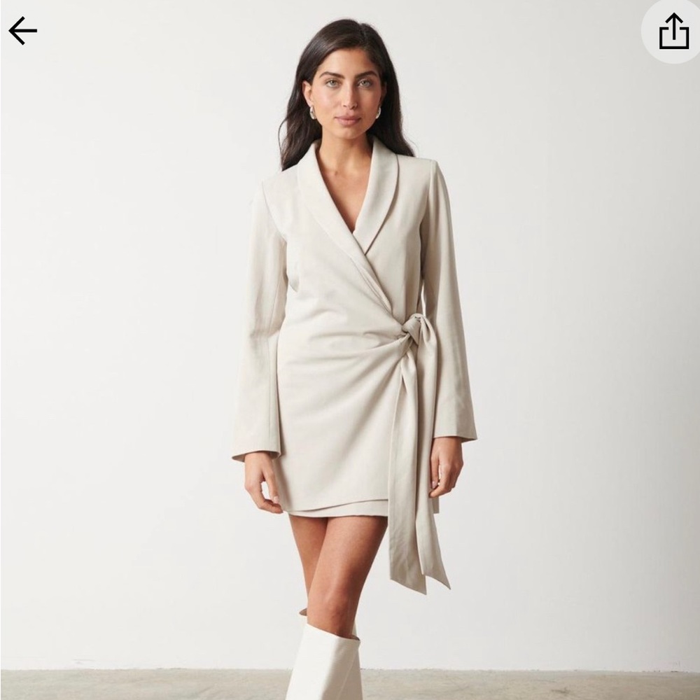 Arielle Wrap Tie Blazer Dress